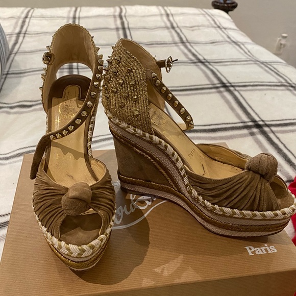 Christian Louboutin Madcarina Wedge Heels - Picture 8 of 9